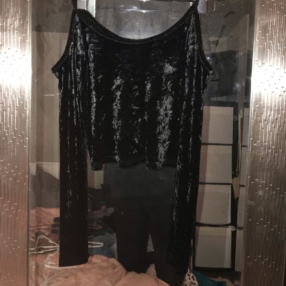 Velvet crop top